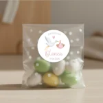 Bolsa de peladillas con etiqueta personalizada para bautizo o comunión - Imagen 6