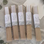 Abanico Personalizado de Madera y Tela para Bodas, Comuniones y Bautizos - Imagen 7