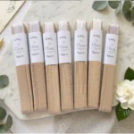 Abanico Personalizado de Madera y Tela para Bodas, Comuniones y Bautizos - Imagen 6