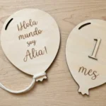 Placa cumple meses para fotos de bebé "modelo Globo" - Imagen 3