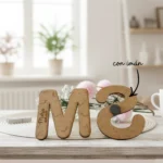 Marcasitio inicial de madera personalizado con imán - Imagen 3