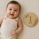 Placas Cumple meses de madera  "Flora"