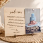 Cuadro de Madera Personalizable con Foto y Texto para Regalo Especial