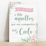 Cartel Personalizado para recordar a nuestros seres queridos