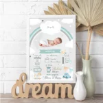 Lamina nacimiento bebé personalizada