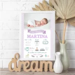Lamina nacimiento bebé personalizada - Imagen 3