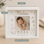 Marco personalizado de nacimiento con foto (más modelos) - Imagen 7