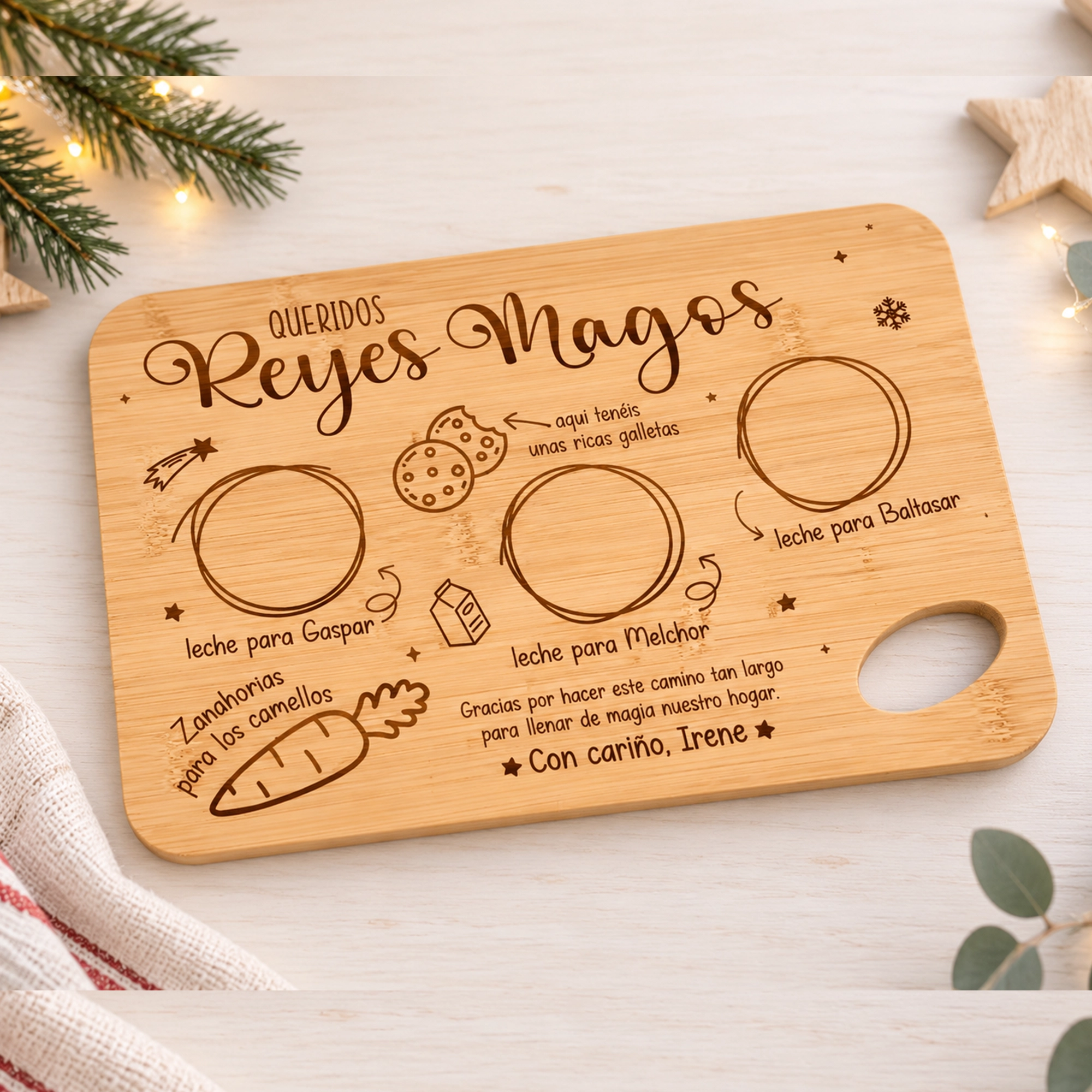 MARCASITIOS 2 copia 2 Bandeja de Navidad personalizada – Papá Noel y Reyes Magos - Imagen 1