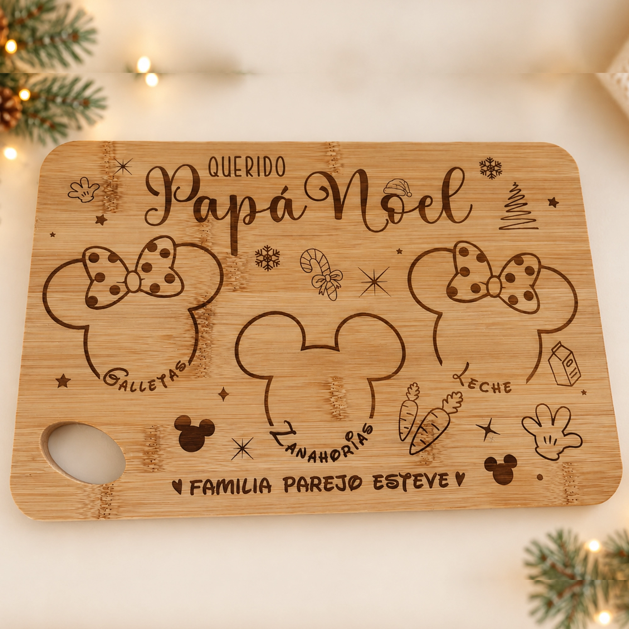BANDEJA 2 Bandeja personalizada para Papá Noel , modelo Mickey. - Imagen 1