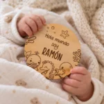 Placa de cumplemeses personalizadas para bebé – Colección Marina - Regalo para futuros papás - Imagen 2