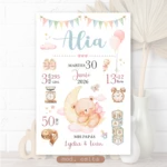 Natalicio de madera personalizado para bebé - Imagen 6