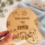 Placa de cumplemeses personalizadas para bebé – Colección Marina - Regalo para futuros papás - Imagen 5